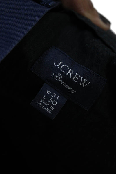 J Crew Mens Chino Dress Pants Dark Blue Cotton Stretch Size 31