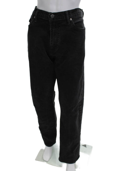 Levis Mens Black Straight Jeans Size 34