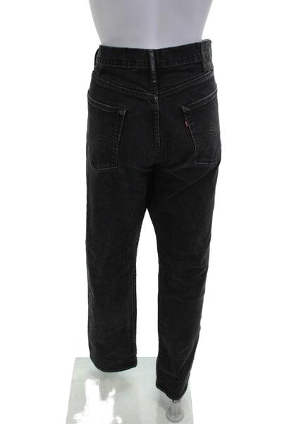 Levis Mens Black Straight Jeans Size 34