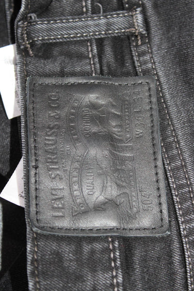 Levis Mens Black Straight Jeans Size 34