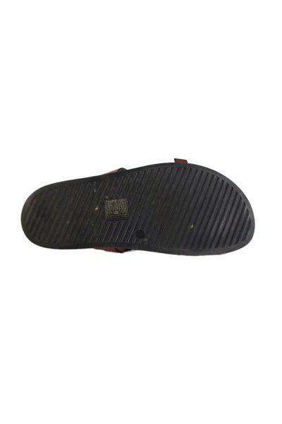 Jason Wu Womens Double Buckled Strap Detail Slides Brown Size 7