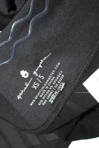 Spiritual Gangster Womens Ankle Leggings Black Polyester Blend Size XS