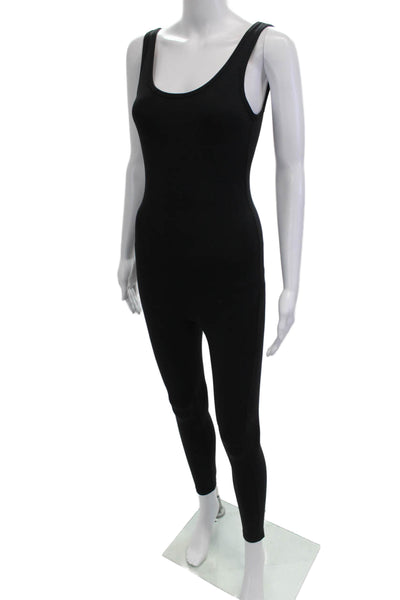 Electric & Rose Women Black Catsuit Sleeveless Scoop Neck Nylon Spandex Size S