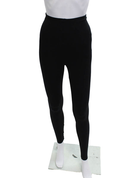 Commando Womens Ankle Jeggings Black Zip Solid Size XS
