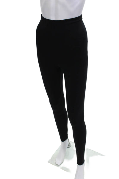 Commando Womens Ankle Jeggings Black Zip Solid Size XS