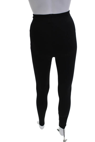 Commando Womens Ankle Jeggings Black Zip Solid Size XS