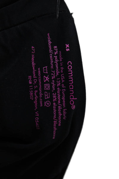Commando Womens Ankle Jeggings Black Zip Solid Size XS
