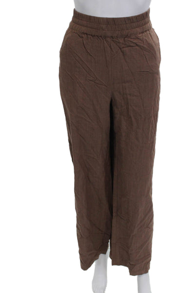 Marine Layer Unisex Brown Solid Pants Size S