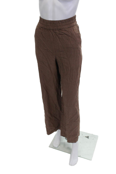 Marine Layer Unisex Brown Solid Pants Size S