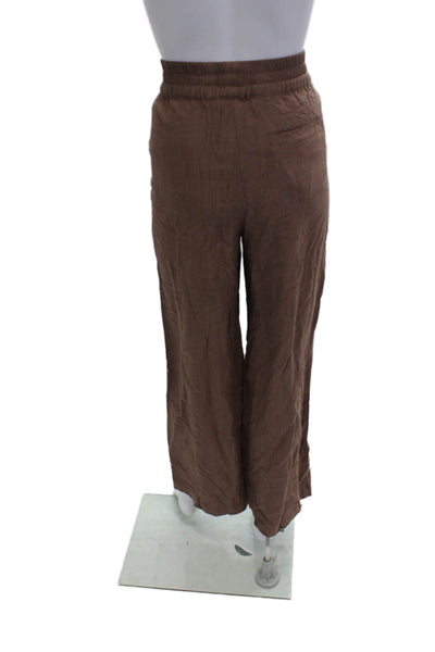 Marine Layer Unisex Brown Solid Pants Size S