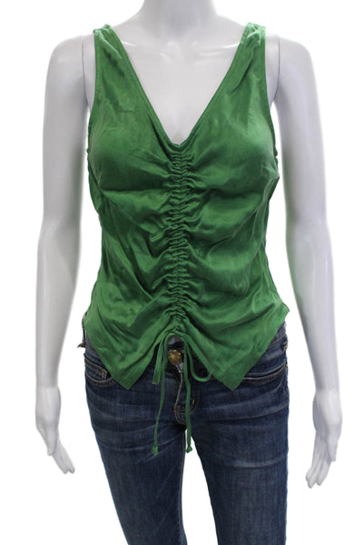 Fifteen Twenty Women Bohemian V-Neck Sleeveless Tank Green Size XS