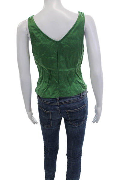 Fifteen Twenty Women Bohemian V-Neck Sleeveless Tank Green Size XS
