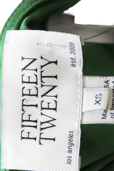 Fifteen Twenty Women Bohemian V-Neck Sleeveless Tank Green Size XS
