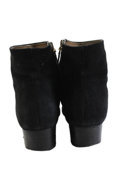 The Row Womens Suede Pointed Toe Zip Up Ankle Boots Black Size 38.5 8.5