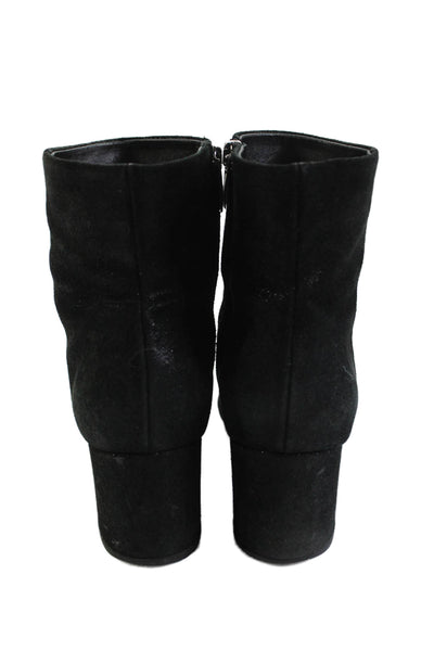 Gianvito Rossi Womens Leather Pointed Toe Zip Up Ankle Boots Black Size 38 8