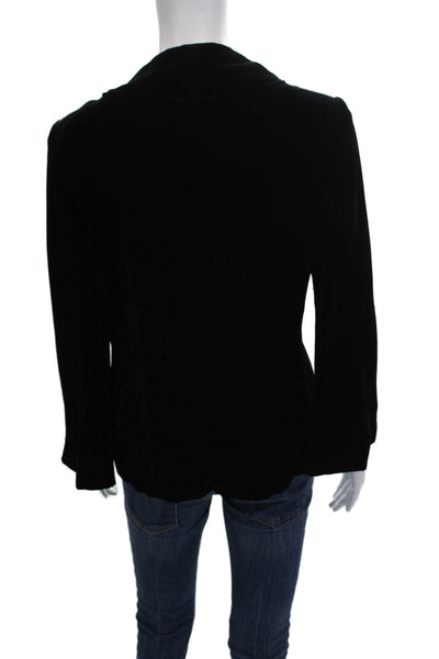 Roberta Freymann Women Black Mock Neck Jacket Size M