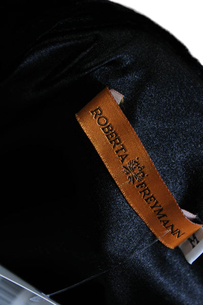 Roberta Freymann Women Black Mock Neck Jacket Size M