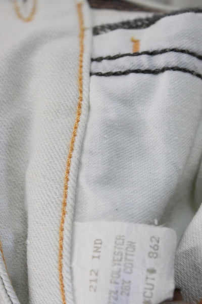 J Brand Womens Skinny High Rise White Jeans Button 34 Inseam Size 26