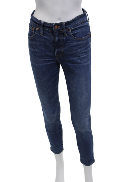 Madewell Women High Rise Ankle Skinny Jeans Dark Blue Size 27