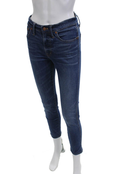 Madewell Women High Rise Ankle Skinny Jeans Dark Blue Size 27