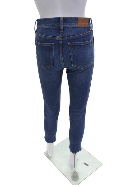 Madewell Women High Rise Ankle Skinny Jeans Dark Blue Size 27