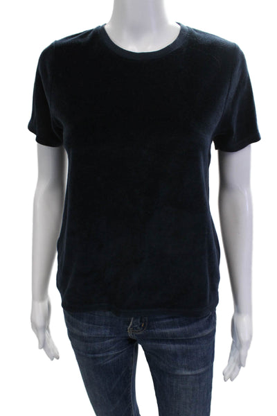 American Vintage Women Basic Dark Blue Crew Neck Short Sleeve T-Shirt Size S