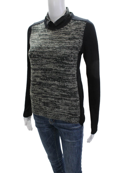 Comptoir Des Cotonniers Womens Pullover Wool Black Sweater Size XS