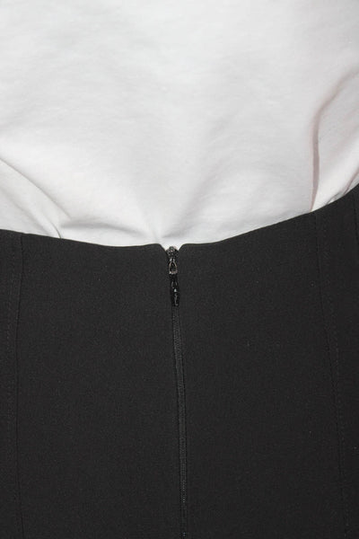 Annie Reva Women Straight Pencil Mini Skirt Black 100% Acetate Solid Size 4