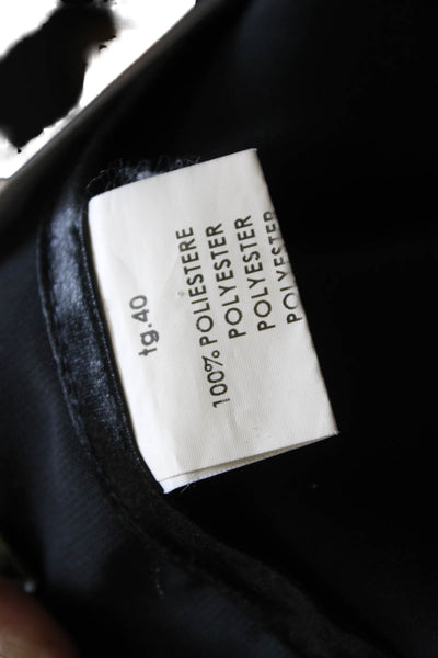 Vivian Lane Women Pleated Mini Skort Black Polyester Knee Length Size 40