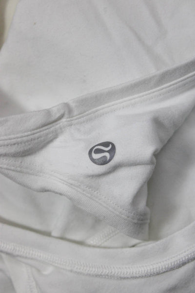 Lululemon Womens Basic Sleeveless Tank White Nylon Blend Round Neck Size 4
