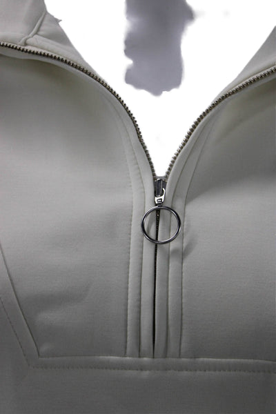 Sweaty Betty Women Pullover Sweatshirt White High Neck Size 6