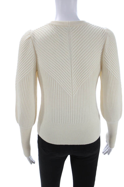 Joie Unisex Pullover Sweater Beige Striped Long Sleeve Crew Neck Size XS