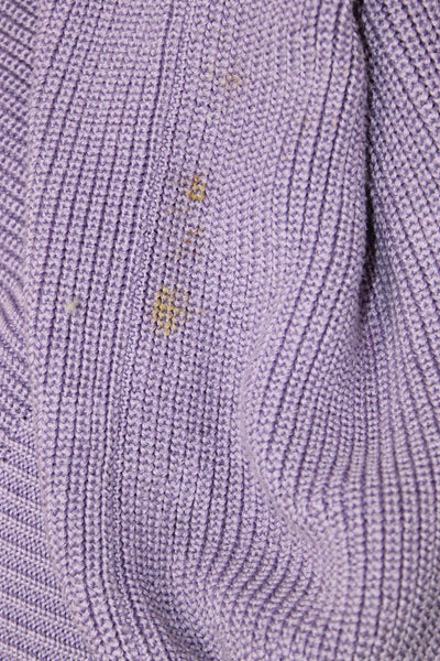 Eleven Six Women Purple Pima Cotton Pullover Crew Neck Long Sleeve Size XS
