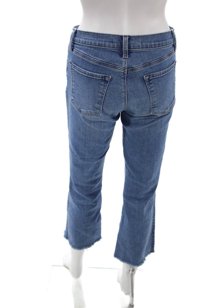 J Brand Womens Cropped Jeans Blue Mid Rise Button Inseam 26 Size 28