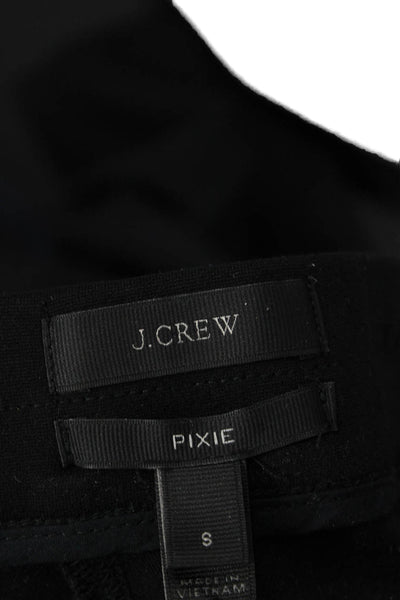 J Crew Womens Ankle Cropped Pants Black 75% Viscose Blend Size S