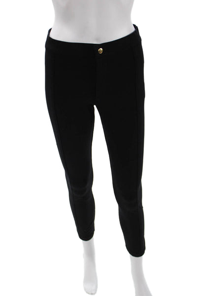 J Crew Womens Ankle Cropped Black Pants Petite Size 4