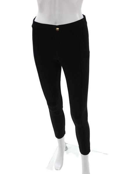 J Crew Womens Ankle Cropped Black Pants Petite Size 4