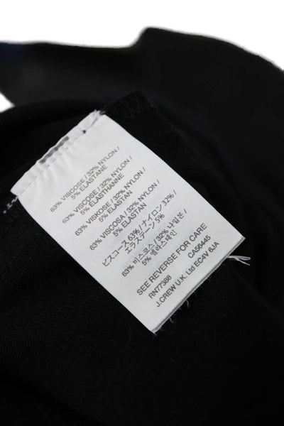 J Crew Womens Ankle Cropped Black Pants Petite Size 4