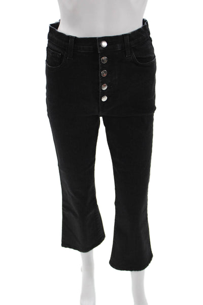 J Brand Womens Cropped Black Jeans Size 28