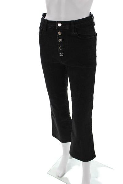 J Brand Womens Cropped Black Jeans Size 28