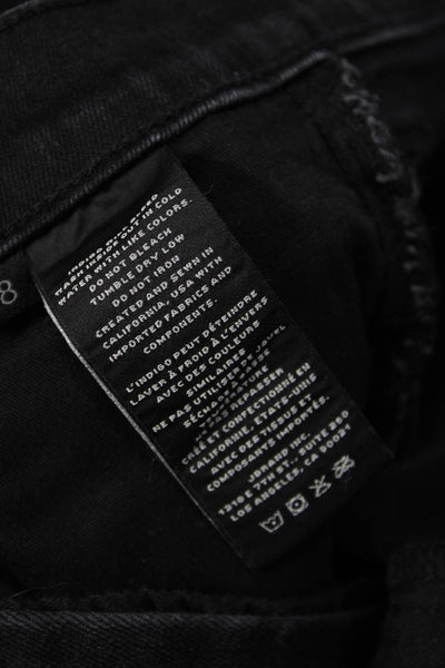 J Brand Womens Cropped Black Jeans Size 28