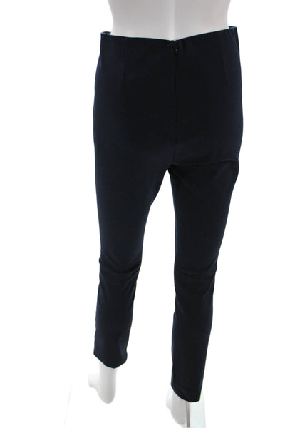 Rag & Bone Womens Ankle Cropped Pants Black Zip Cotton Size 4