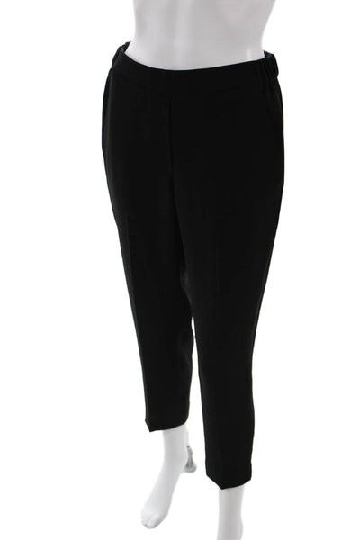 J Crew Womens Ankle Cropped Dress Pants Black Polyester Size 4