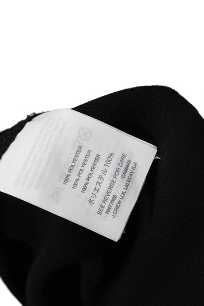 J Crew Womens Ankle Cropped Dress Pants Black Polyester Size 4