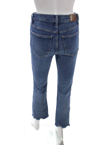 Madewell Women Cropped Straight Mid Rise Blue Jeans Size 27