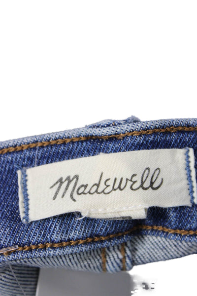 Madewell Women Cropped Straight Mid Rise Blue Jeans Size 27