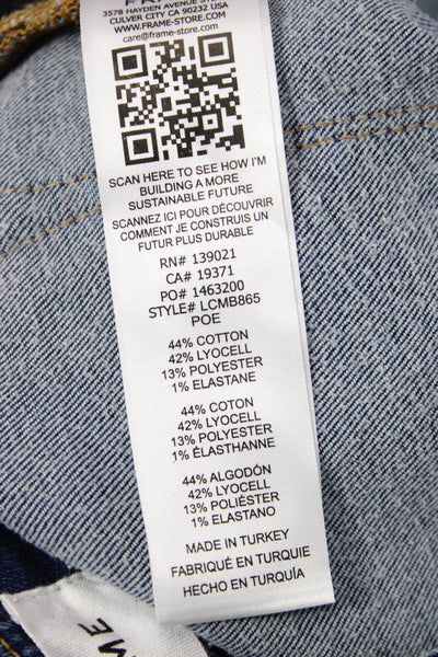 Frame Women Dark Blue Cropped Flare Jeans Mid Rise Size 24