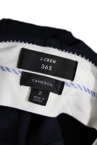 J Crew Womens Dark Blue Ankle Cropped Dress Pants Size 2