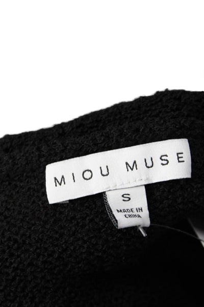 Miou Muse Women Basic Black V-Neck Sleeveless Tank Size S