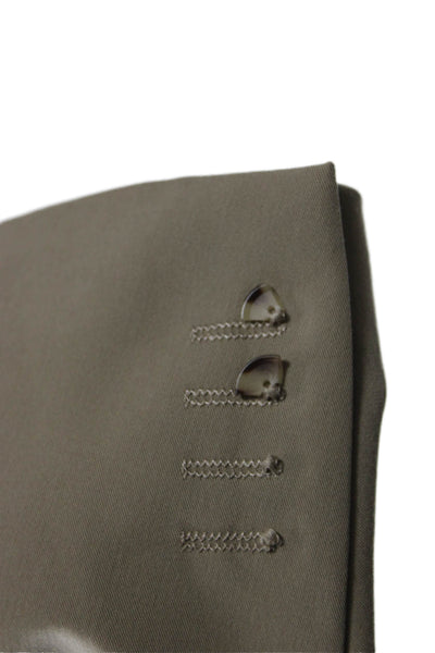 Zara Mens Beige Solid Collared Button Suit Jacket Polyester Long Sleeve Size 40
